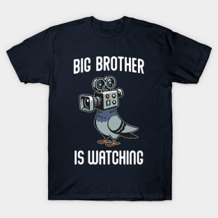 Big Brother Is Watching - Funny Pigeon Conspiracy Theory T-Shirt